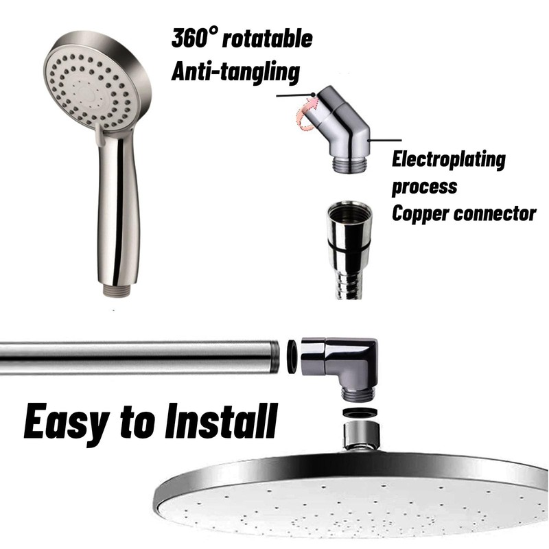 Oiieco 90° and 135° Hand Shower Set Elbow with 1/2"