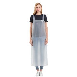 Nanxson TPU Waterproof Lightweight Apron with Adjustable H-shaped for Dishwashing Cleaning Lab Work Dog Grooming CFS0009 Transparent