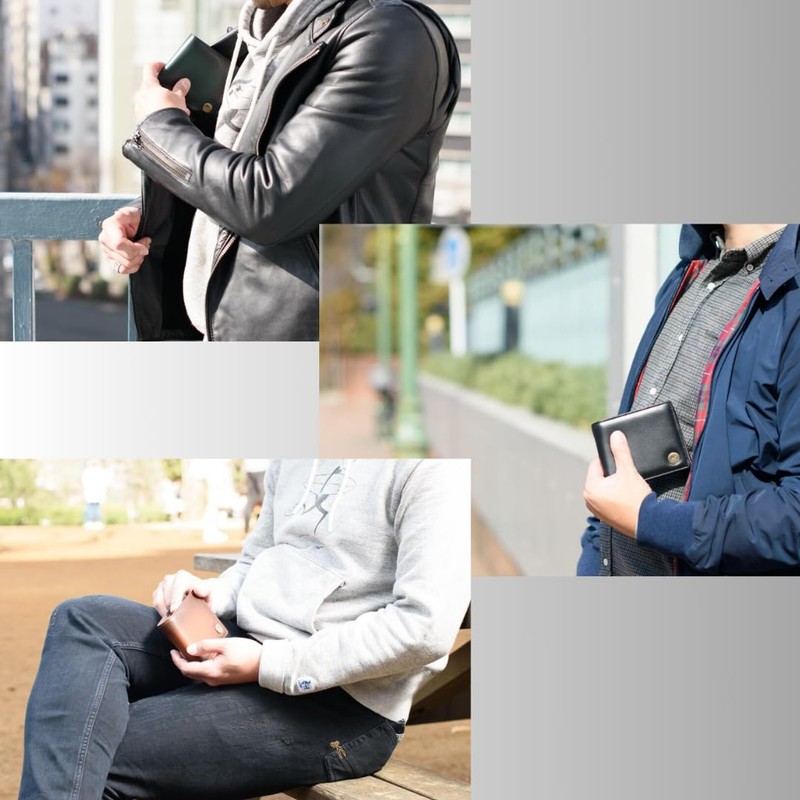 Golden Bear GBMW3KS3 Graduated Leather Bi-fold Wallet, Black