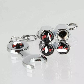 na NEW american muscle car TIRE VALVE CAP UNIVERSAL FIT STEM TIRE WHEEL & WRENCH