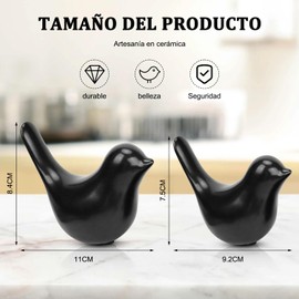 GUDREN Estatuas de Pájaros Pequeñas, 2 PCS Small Birds Statues Estilo Moderno, Pequeñas estatuas de Animales decoración del hogar, Escultura de pájaros, decoración Moderna del hogar