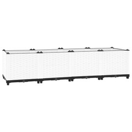 CHARMMA Raised Bed White Polypropylene Large Durable Raised Garden Bed,Pots & Planters-153311