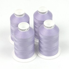 Ackermann 4 x 1,000 m Universal Sewing Thread, Thickness 120, Quality Yarn, Overlock Yarn, Yarn for Overlock Sewing Machines (7241 Purple (Lavender))
