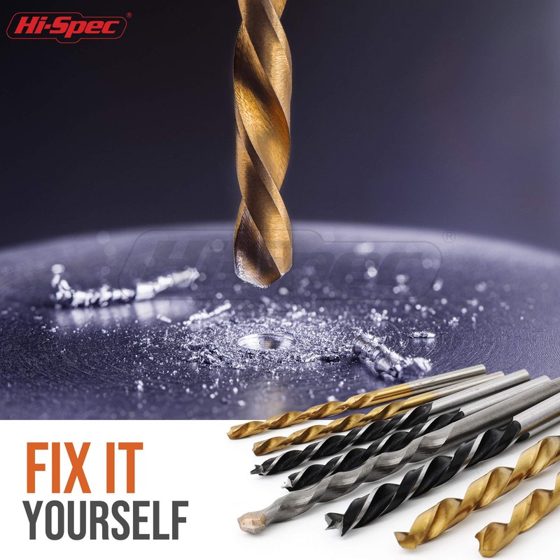 Hi-Spec Hi-Spec 130pc Mixed Multi Drill Bit Set. 1 to