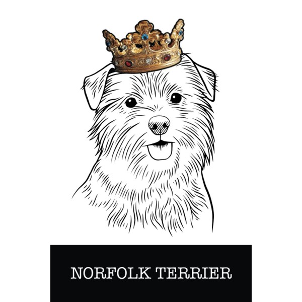 Norfolk Terrier: Norfolk Terrier King/Queen Wearing Crown Notebook Journal