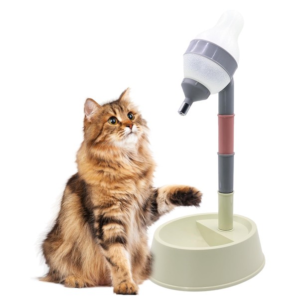 DELIFUR Pet Standing Water Dispenser Adjustable Cat Dog Drinking Water