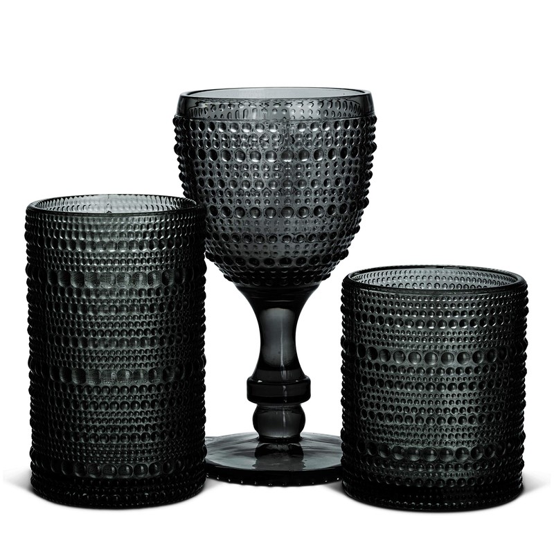 Abbott Collection Pebble Finish Highball, 5 inches high, Grey