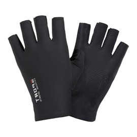 BLOOPIC Cycling Gloves, 1 Pair UV Protection, Sun Protection, Fingertip Half Finger Cycling Gloves, UV Protection, Breathable, Unisex, Anti-Slip, Outdoor Sports (Black)