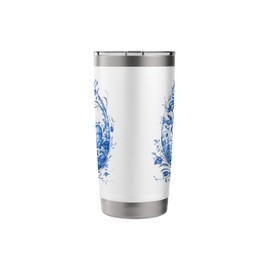 Blue Happy Easter Chinoiserie Floral Easter Egg Stainless Steel Insulated Tumbler