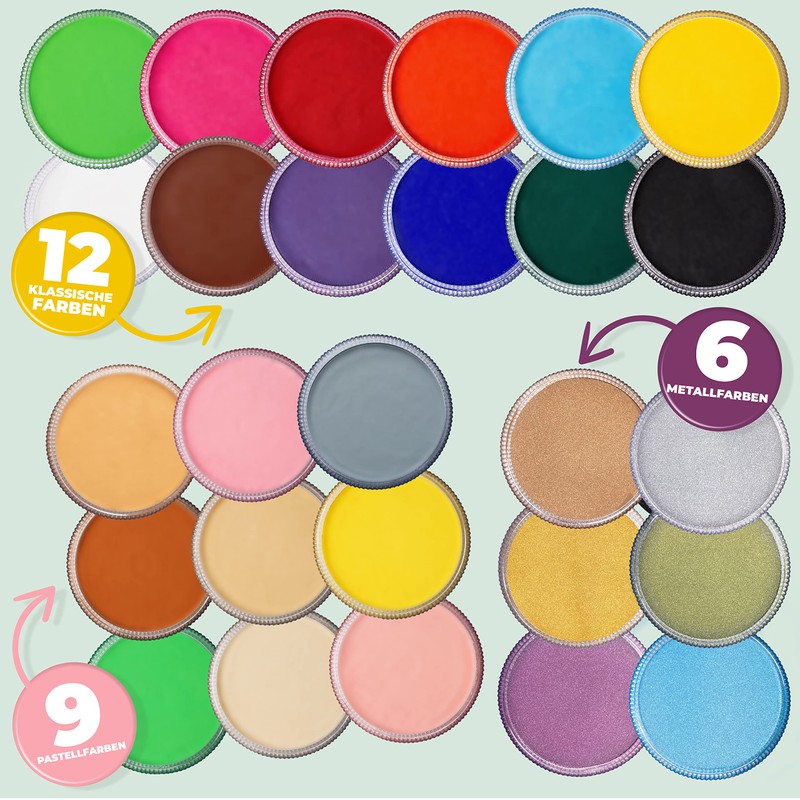 Blue Squid PRO Make-Up Face Paint and Body Paint, Classic