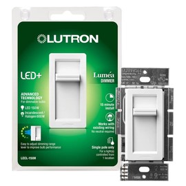 Lutron Lumea C-L White 150 watts Slide Dimmer Switch 1 pk