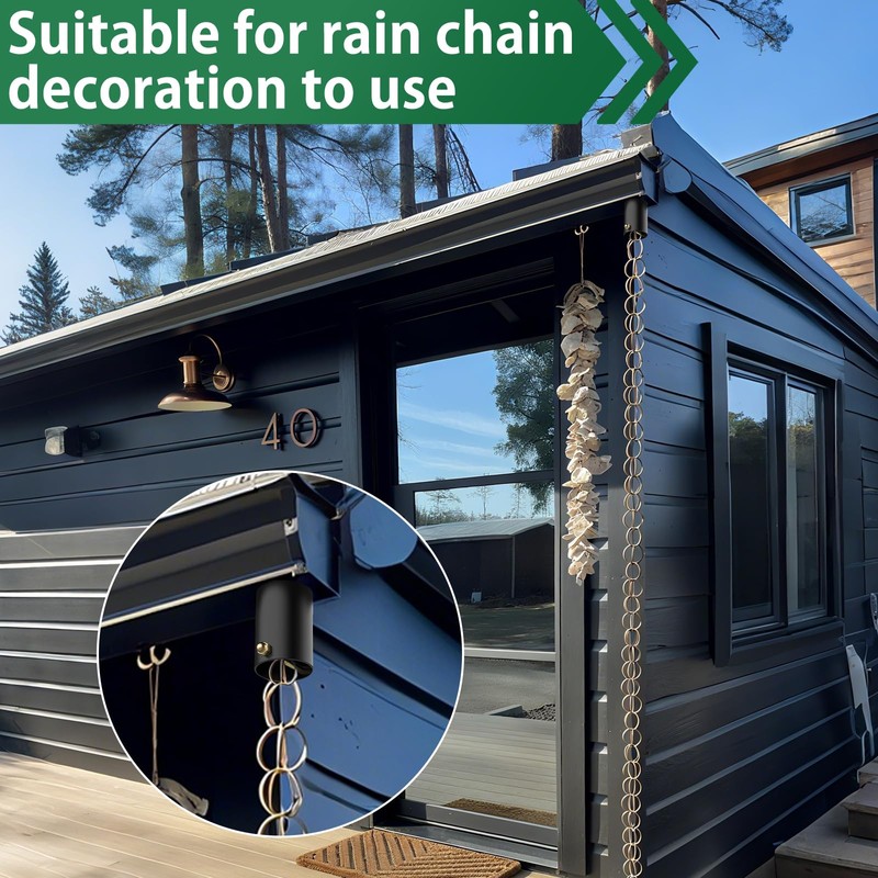 FOROIRON 4 Pack Rain Chain Adapter for Gutter Rain Chain