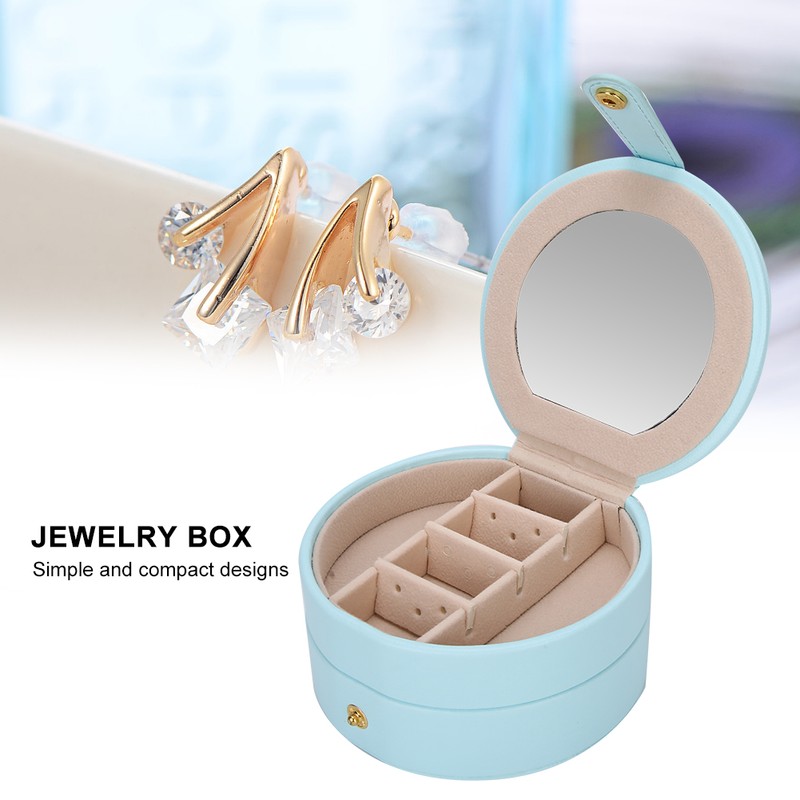 Jewelry Box PU Portable Multi Functional Jewelry Ring Earrings Storage