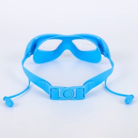 Jodsen Swimming Goggles, Unisex Anti-Fog Swimming Goggles for Children, Diving Goggles with Earplugs, Nose Clip, UV Protection, Wide Vision Children's Goggles for Children, Boys, Girls (Blue)
