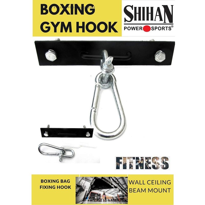 SHIHAN-17 SOLID Boxing Bag HOOK Setup Station in Home Gym.