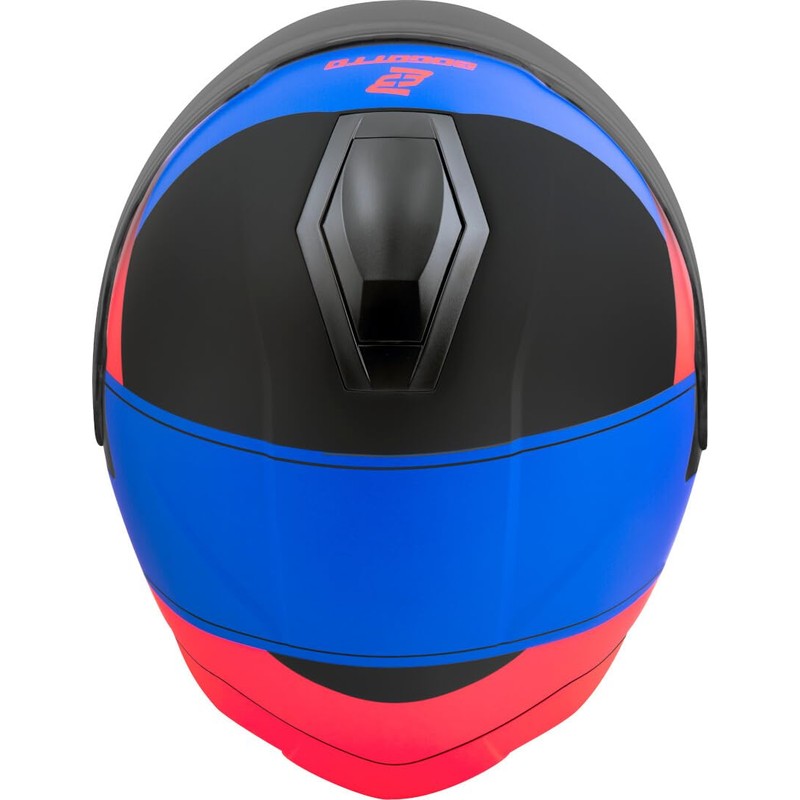 Bogotto H586 City-B Jet Helmet, Matte Black/Red/Blue, L