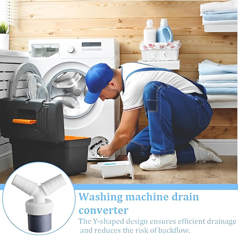 Dishwasher and Washing Machine Drain Adapter Double Connection Y with