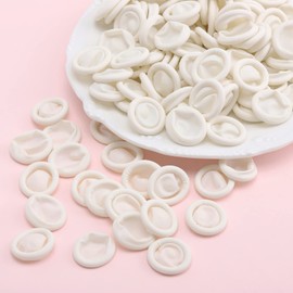 300 Pcs Latex Finger Cots Medium Latex Finger Cots White Disposable Latex Finger Cots Rubber for Injured Finger,Cracked Finger,Sports(White)