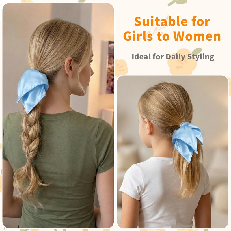 8 Pack Light Up Scrunchies, LED Glow in the Dark