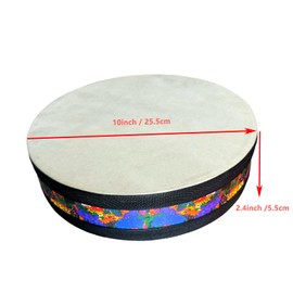10 '' Wooden Sheepskin Ocean Drum, Simulating The Sound Of Waves, Sound Energy Wave Drum, Sound Healing Instrument, Yoga Meditation，For Sound Healing