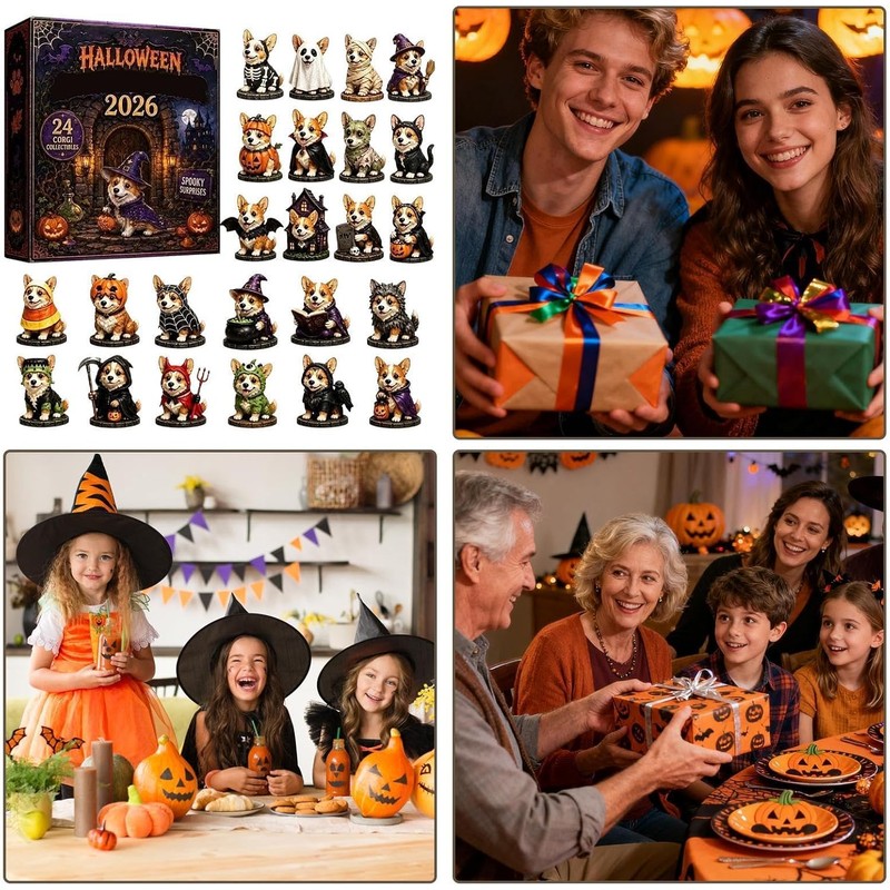 Calendario de Cuenta Atrás Halloween 2026 – Perro Acrílico 2D