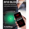 Wallet with AirTag Holder - Bifold Genuine Leather RFID Blocking