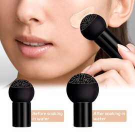 Pilzkopf Luftkissen CC Cream - Cushion Foundation Langanhaltendes, Abschminkfestes, Gleichmäßiger Hautton mit Aufhellung Gesichtsunreinheiten Abdecken für Alle Hauttypen mit 20g Inhalt, Natürlich