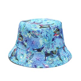 Quanhaigou Bucket Hats Unisex Summer Travel Beach Fisherman Cap for Men Women Teens, Sea Ocean, One Size