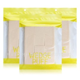 SKINFOOD Wedge Puff Large Capacity 12pcs x 3ea Sponge Makeup Base Liquid Foundation Use / 스킨푸드 웨지퍼프 대용량 12개입x3ea 스폰지 메이크업베이스 액상 파운데이션 사용
