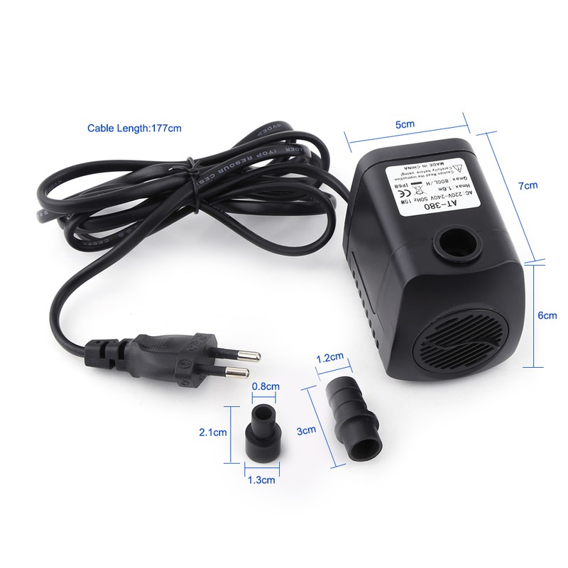 1Pc Plastic 15W 800L/H Fountain Air Fish Tank Aquarium Water