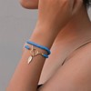 Cybche Punk Vinyl Heishi Bead Bracelet Blue Heishi Bracelet Gold