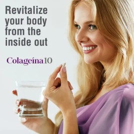 Colageina 10 Cápsulas De Colágeno Hidrolizado Con Vitamina C                                                                                          