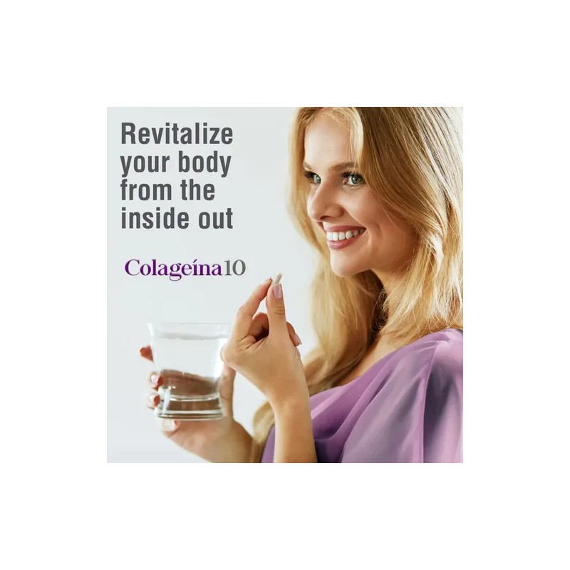 Colageina 10 Cápsulas De Colágeno Hidrolizado Con Vitamina C