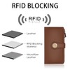 Travelambo Women's Wallet RFID Blocking Trifold Clutch Large Capacity Credit
