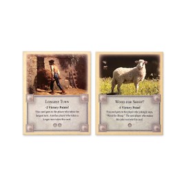 Tabletop Monthly Longest Turn and Wood for Sheep Cards compatible with Catan's Settlers of Catan 5th Edition, Seafarers, Cities and Knights and Catan Expansions