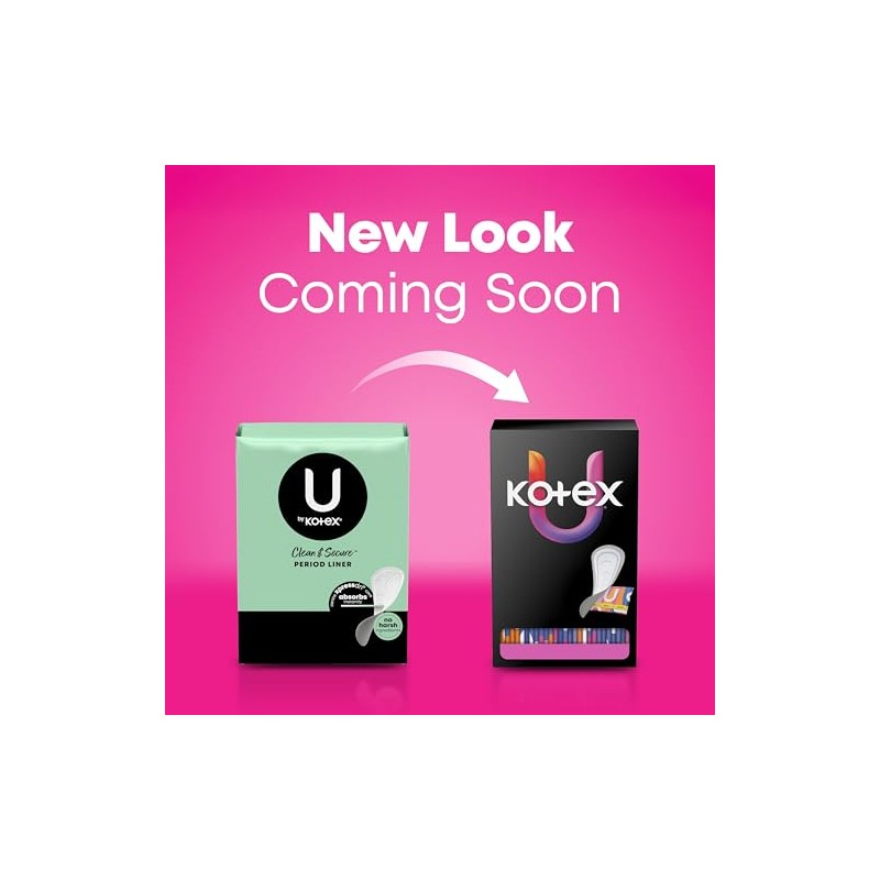 U by Kotex Panty Liners, Clean & Secure, Light Absorbency,