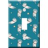 Toggle Wallplate, Single Light Switch Cover Plate - Space Cats