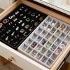 Wudygirl Earring Organizer Jewelry Tray for Drawer 13.7"x9.4" Gray