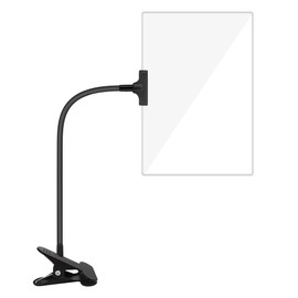 Veumoie 5X Magnifying Glass with Clip, 6x3.5 Inch Magnifier with Clamp Adjustable Flexible Gooseneck,Clip on Magnifying Glass Easy Install Easy to Use