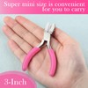 LEONTOOL Mini Flat Nose Pliers for Jewelry Making with 2
