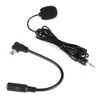 Akozon Black External 3.5mm Microphone Clip On Microphone Adapter Cable