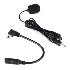 Akozon Black External 3.5mm Microphone Clip On Microphone Adapter Cable for GoPro Hero4 3 3