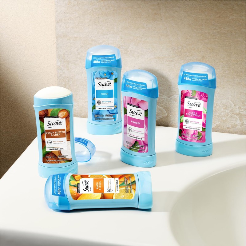 Suave Antiperspirant Deodorant for Women, Sweet Pea & Violet 3-Pack