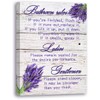 Ladies and gentlemen Bathroom Rules canvas Wall Decor, Lavender purple