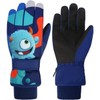 HNGEMSY Children's Winter Snow Gloves, Ski Gloves for 2-13 Years,