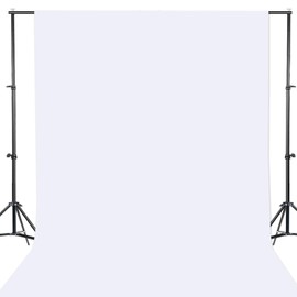GFCC 7x10FT White Backdrop Background - for Photography Photo Booth Backdrop for Photoshoot Background Screen Video Recording Parties Curtain