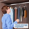 Belt Organizer for Closet,2PCS Tie Rack, Belt Tie Hanger for