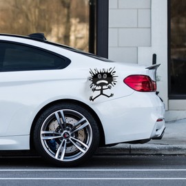 Autodomy Plaster Funny Tuning Stickers Car | Smart Repair for Dents and Scratches 2 Units for Car or Motorcycle (Black, 20x24 cm)