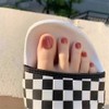 Anxncer 24Pcs Toenail Nail Tips Orange Nails