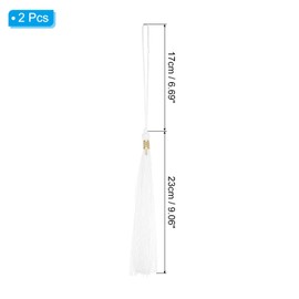 PATIKIL 2pcs Graduation Tassels Graduation Hat Tassel Decoration Tassel Pendant for Graduation Party Ceremony Keepsake White